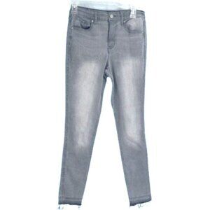 Aeropostale Size 8 Jegging Jeans High Waisted Denim Gray Ankle Distressed Faded